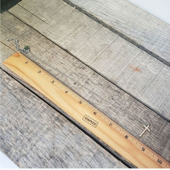 JK BY THIRTY-ONE Mixed Metals Crystal Embellished Cross Necklace - Picture 7 of 7